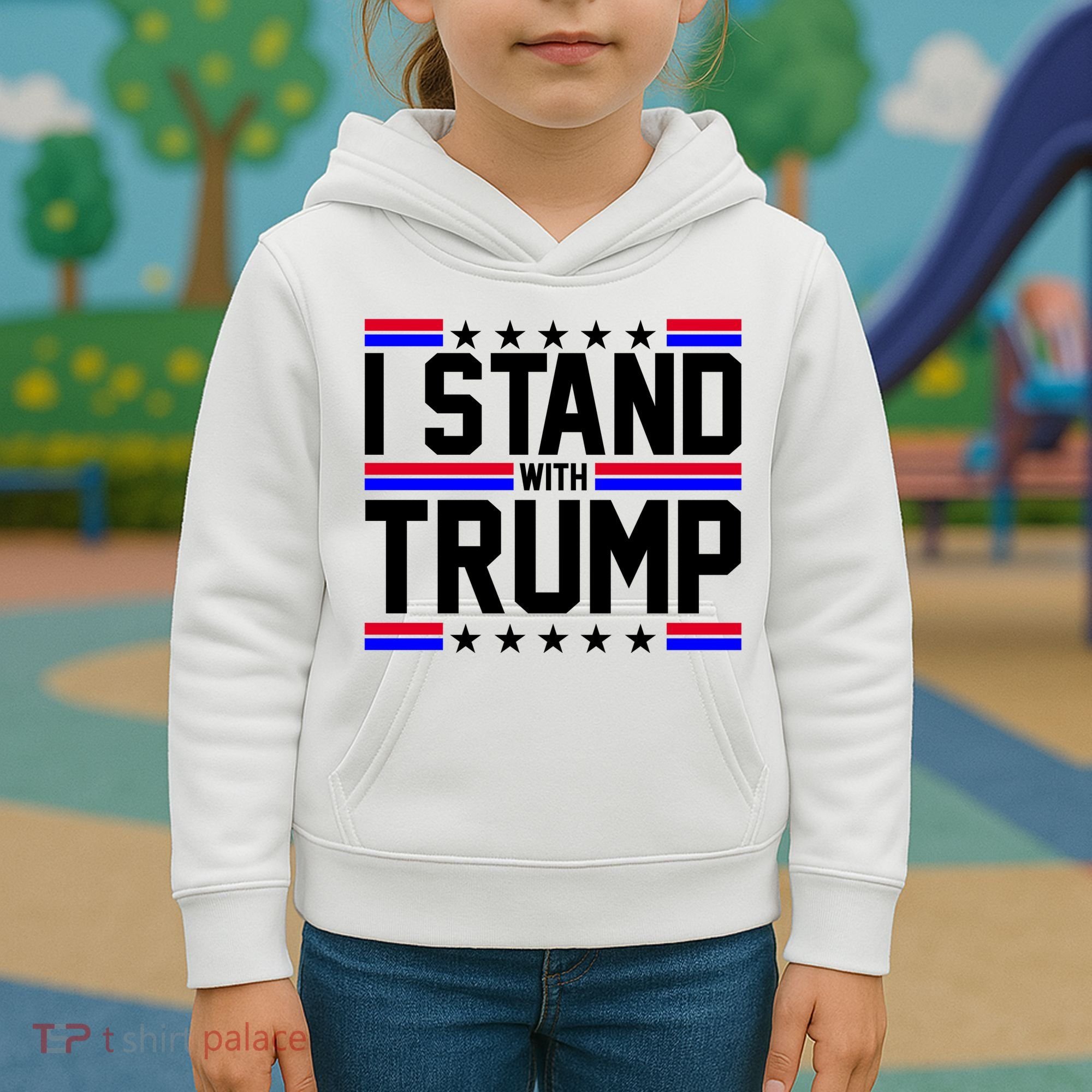 I Stand With Trump Usa Election Kids Hoodie
