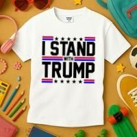 I Stand With Trump Usa Election Kids T-Shirt thumb 3