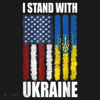 I Stand With Ukraine American Ukrainian Flag Gift Women's Hoodie thumb 2