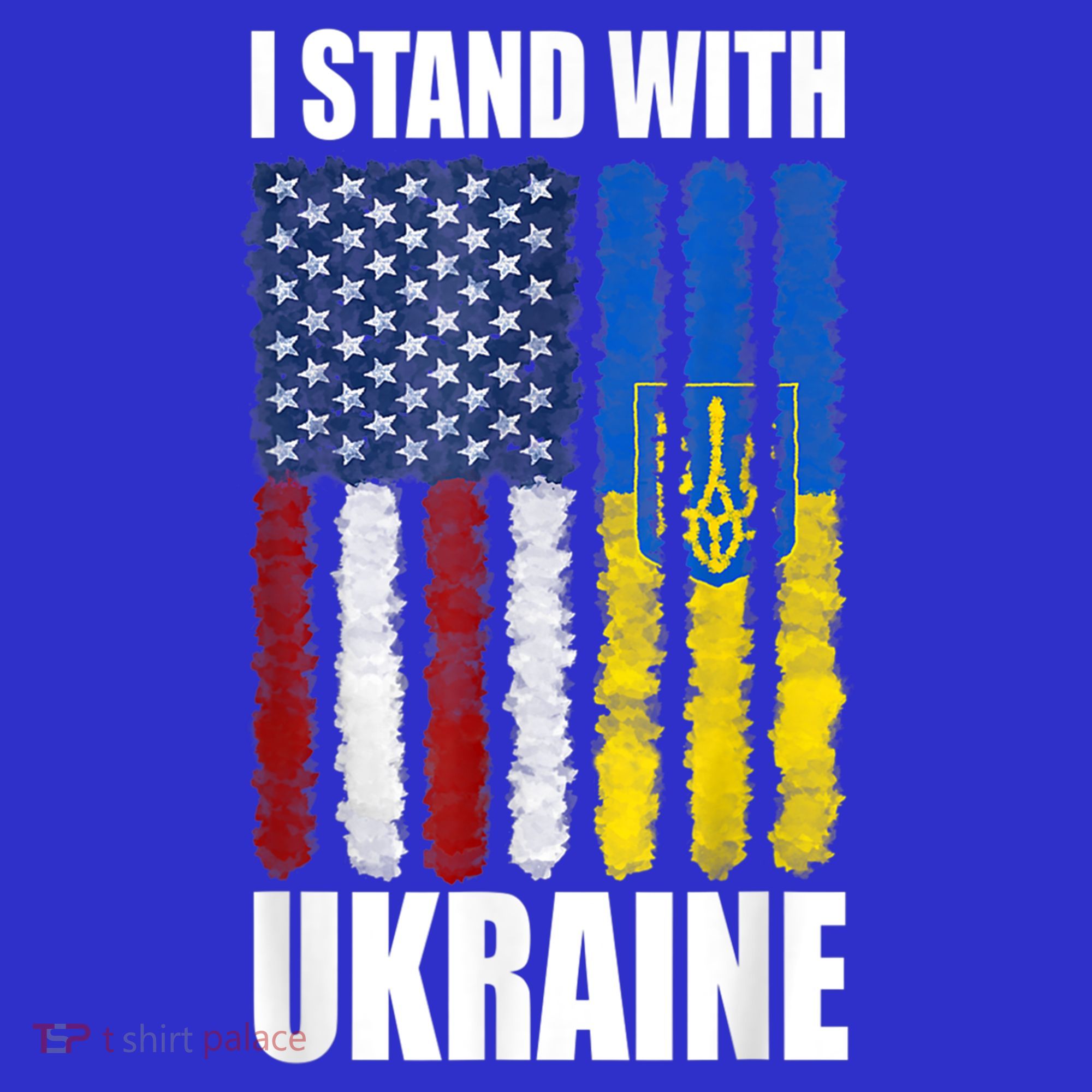 I Stand With Ukraine American Ukrainian Flag Gift Women's Tank Top