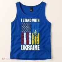 I Stand With Ukraine American Ukrainian Flag Gift Tank Top thumb 2