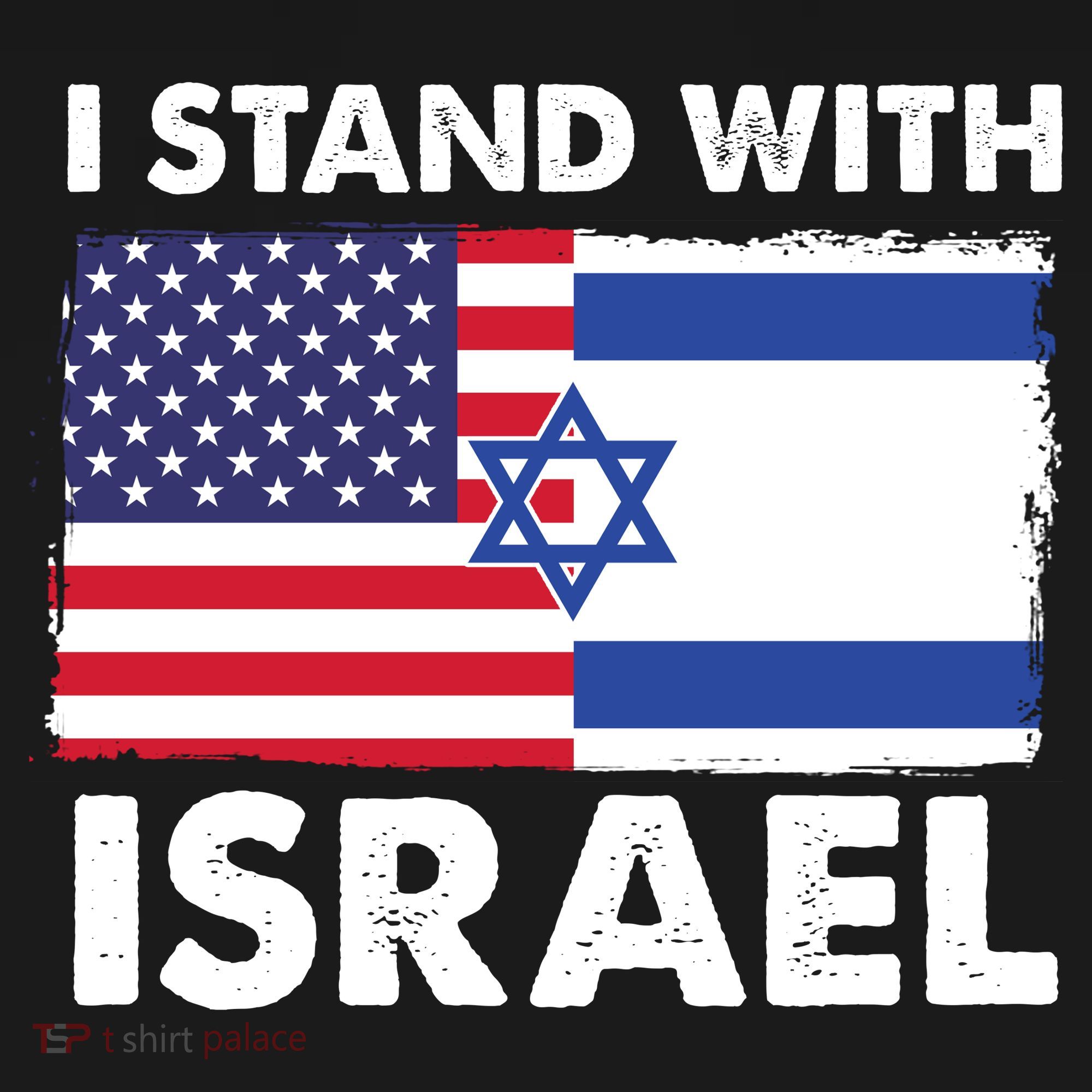 I Stand With Israel Usa Flag Doggie Tank