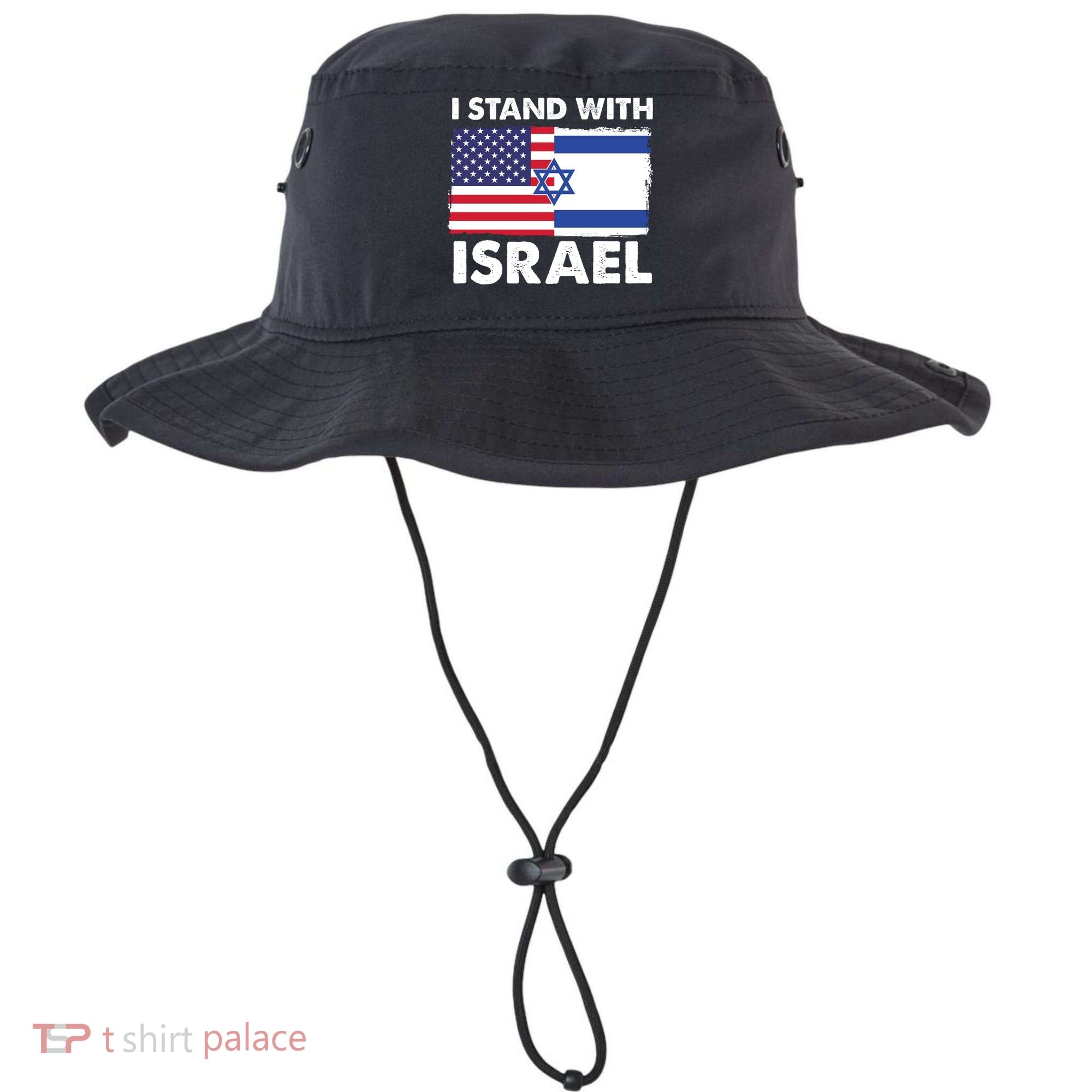 I Stand With Israel Usa Flag Bucket Hat