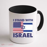 I Stand With Israel Usa Flag Coffee Mug thumb 1