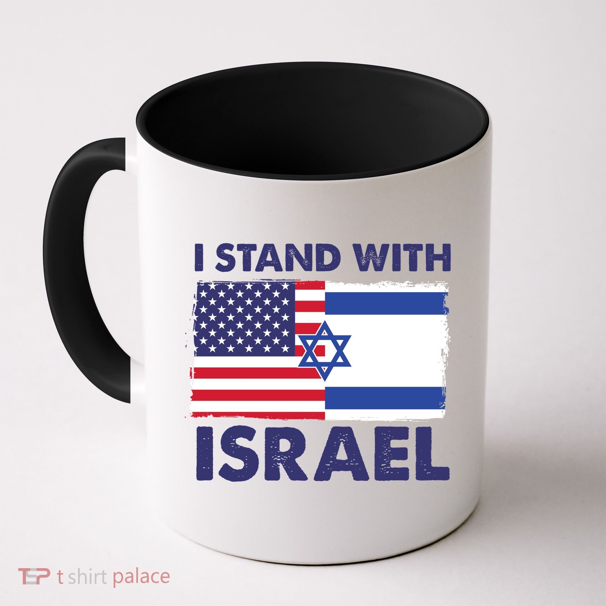 I Stand With Israel Usa Flag Coffee Mug