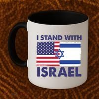 I Stand With Israel Usa Flag Coffee Mug thumb 2