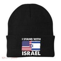 I Stand With Israel Usa Flag Beanie thumb 0