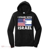 I Stand With Israel Usa Flag Women's Hoodie thumb 0