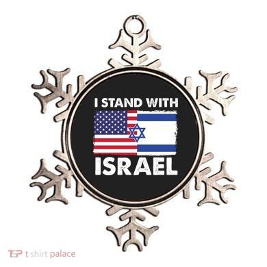 I Stand With Israel Usa Flag Ornament