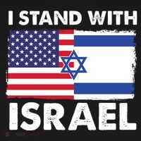 I Stand With Israel Usa Flag Ornament thumb 1