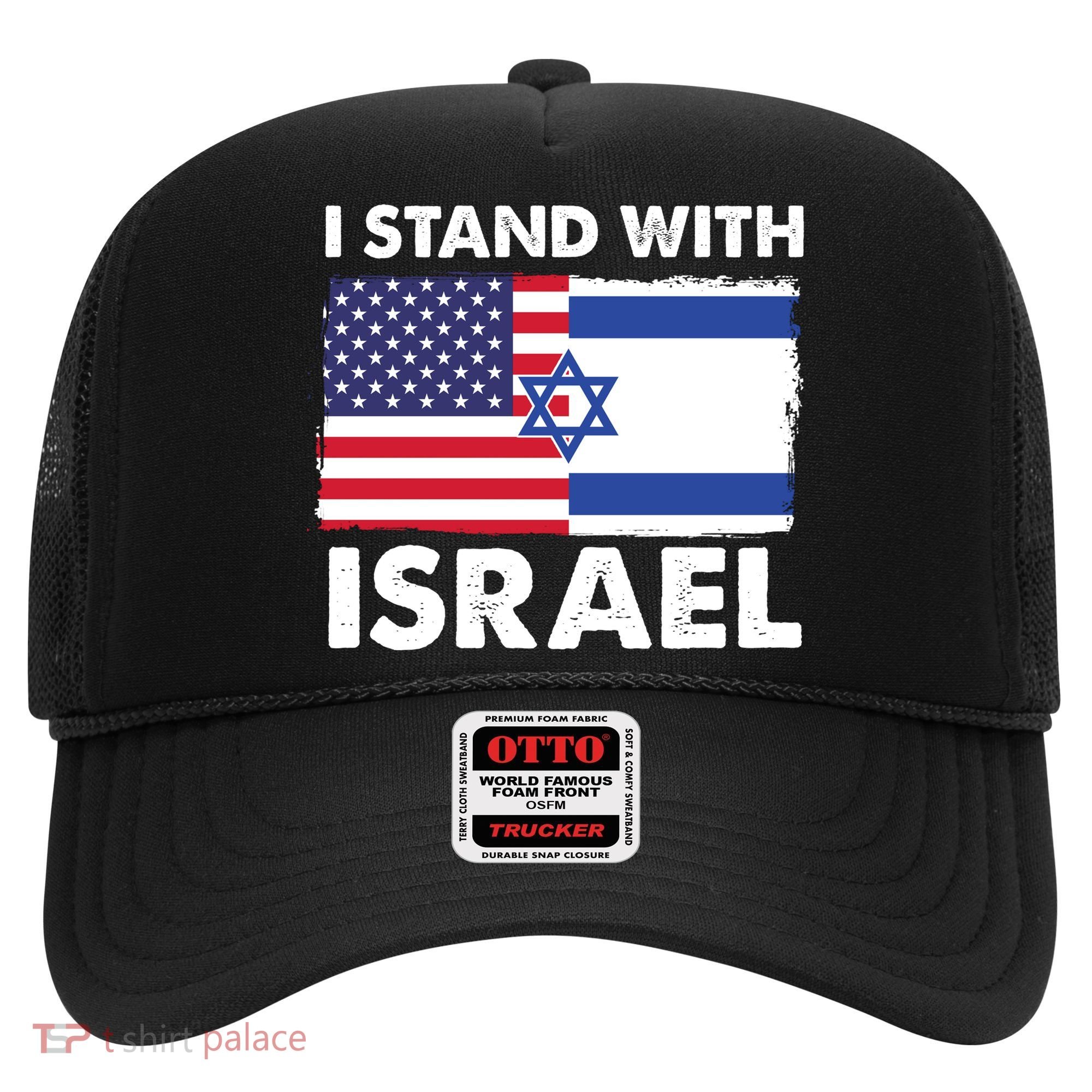 I Stand With Israel Usa Flag Hat