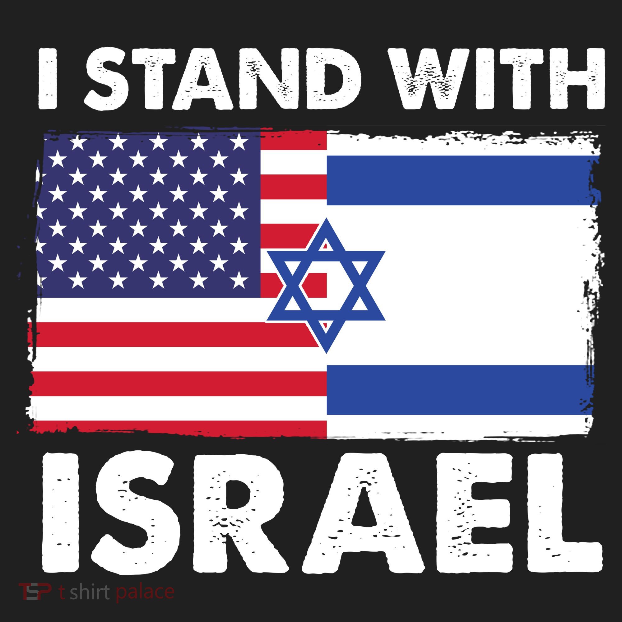 I Stand With Israel Usa Flag Golf Towel