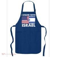 I Stand With Israel Usa Flag Apron thumb 0