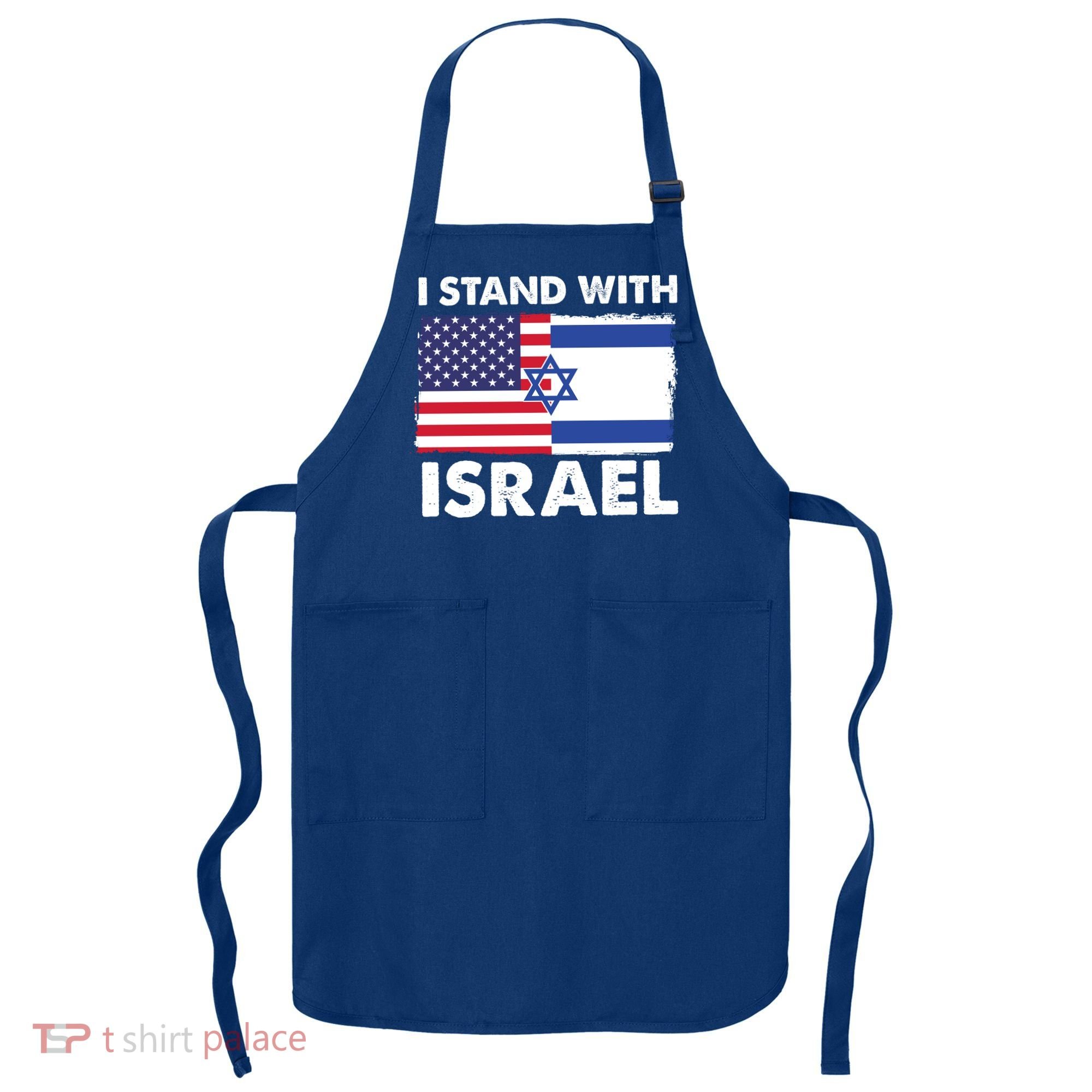 I Stand With Israel Usa Flag Apron
