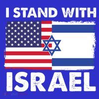 I Stand With Israel Usa Flag Apron thumb 3