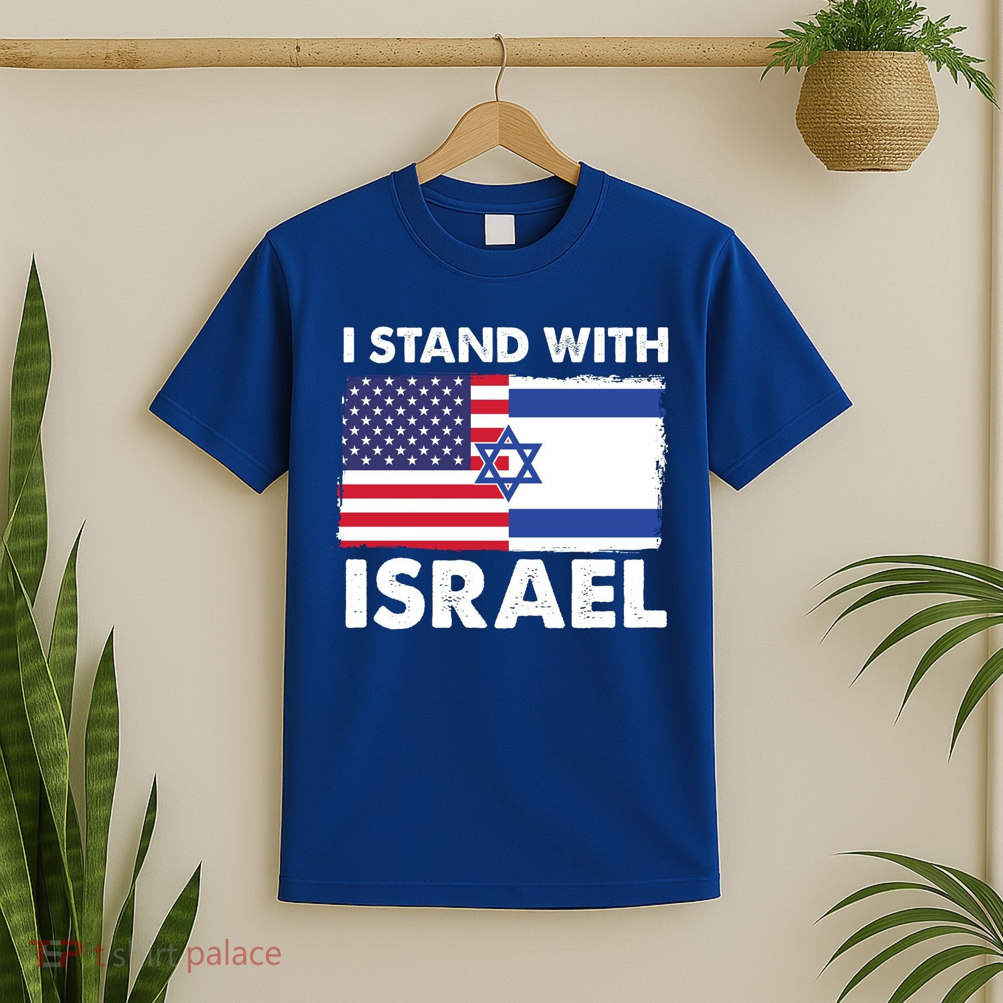 I Stand With Israel Usa Flag T-Shirt