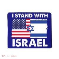 I Stand With Israel Usa Flag Mousepad thumb 0