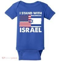 I Stand With Israel Usa Flag Baby Bodysuit thumb 0