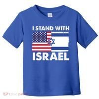 I Stand With Israel Usa Flag Toddler T-Shirt thumb 0