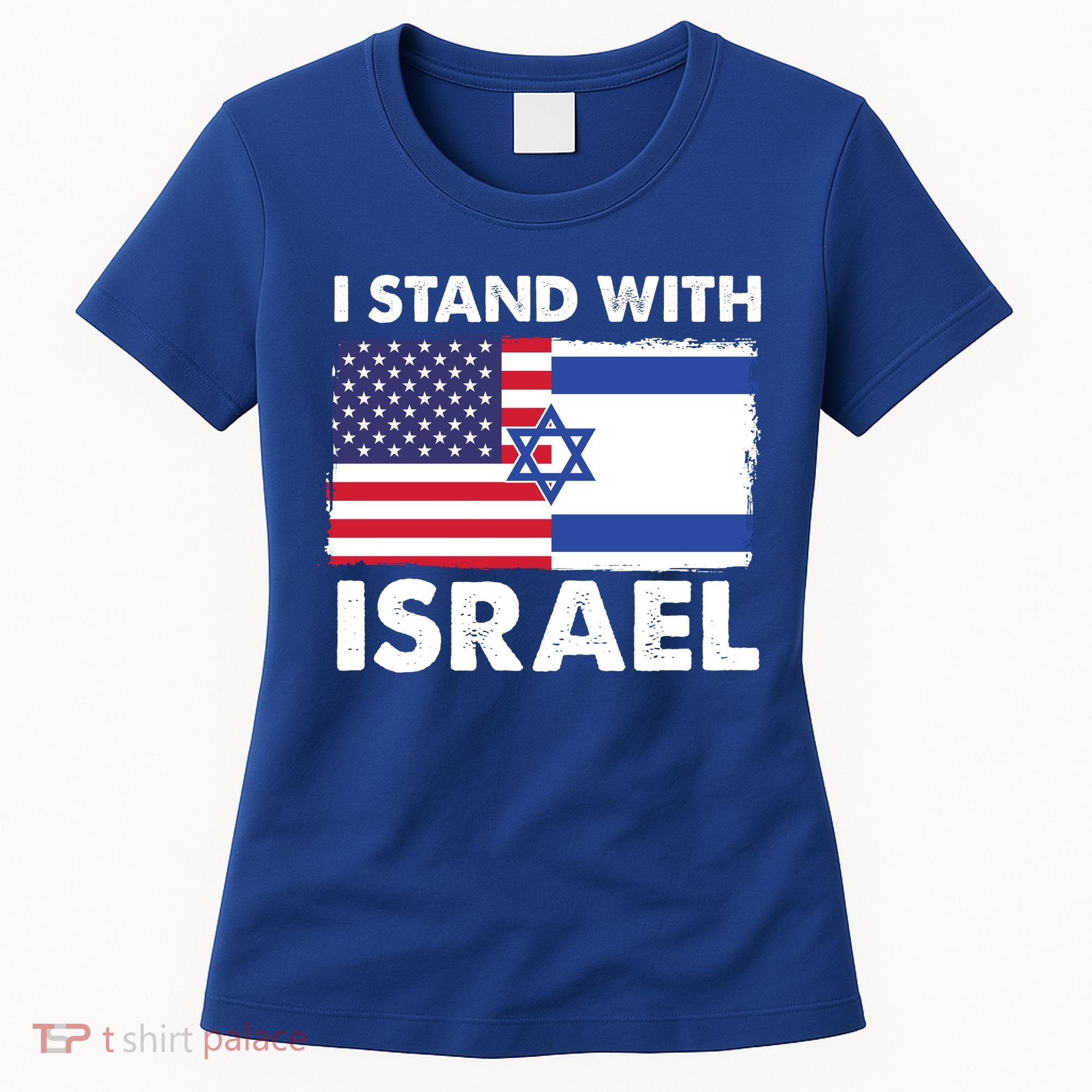 I Stand With Israel Usa Flag Women's T-Shirt