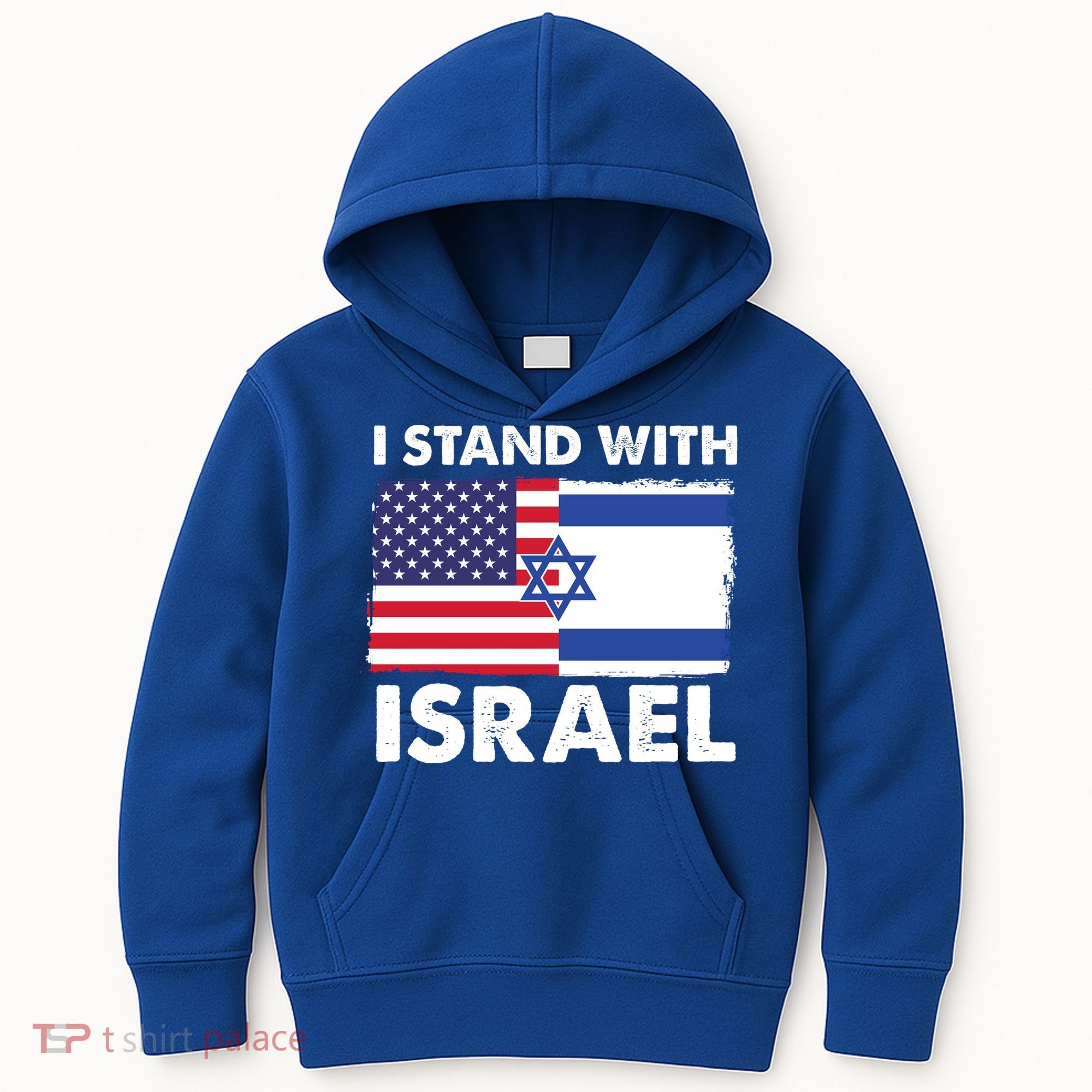 I Stand With Israel Usa Flag Kids Hoodie