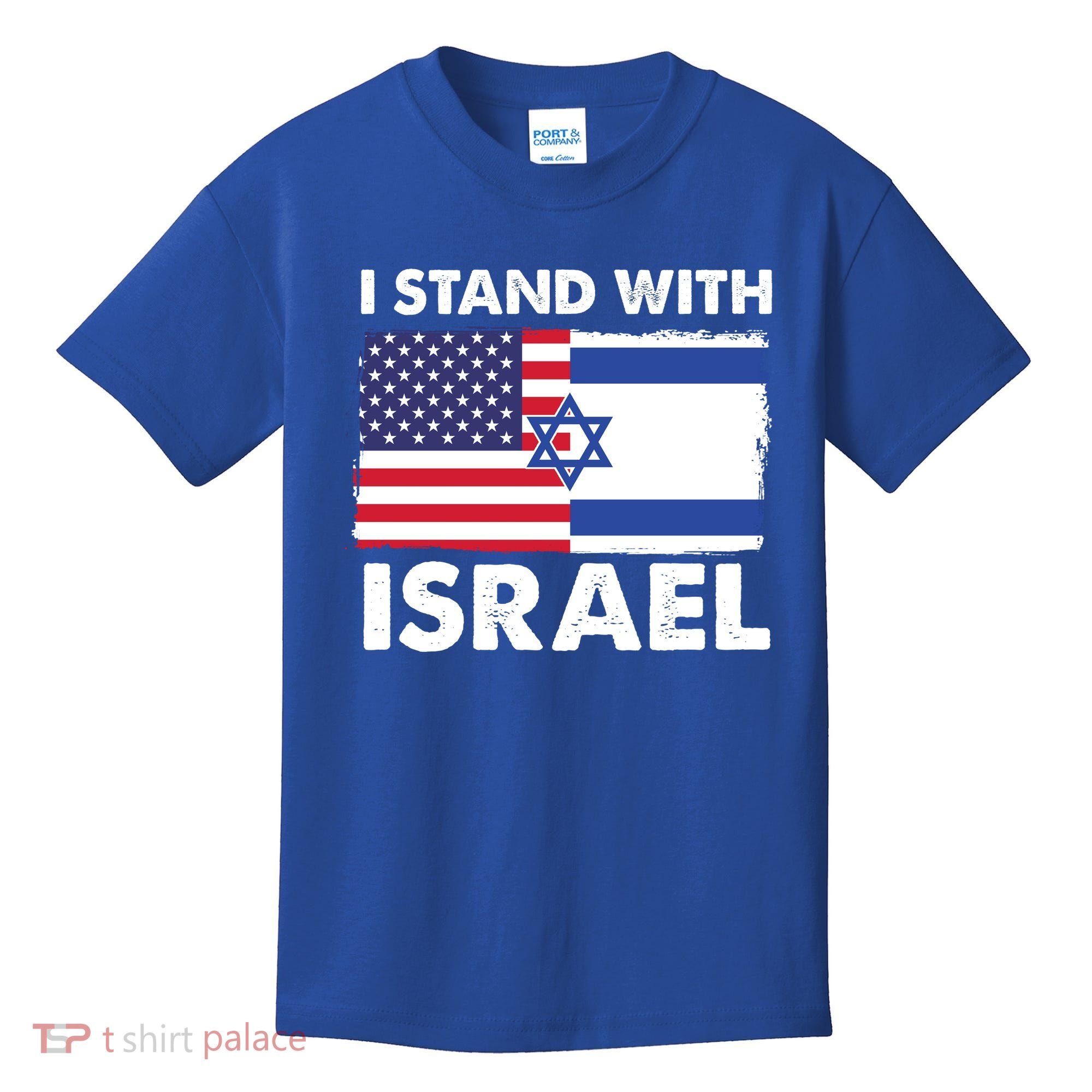 I Stand With Israel Usa Flag Kids T-Shirt