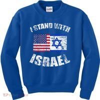 I Stand With Israel Kids Sweatshirt thumb 0
