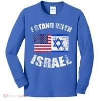 I Stand With Israel Kids Long Sleeve Shirt thumb 0