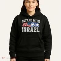 I Stand With Israel American Flag Hoodie thumb 5
