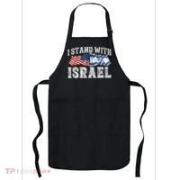 I Stand With Israel American Flag Apron thumb 0