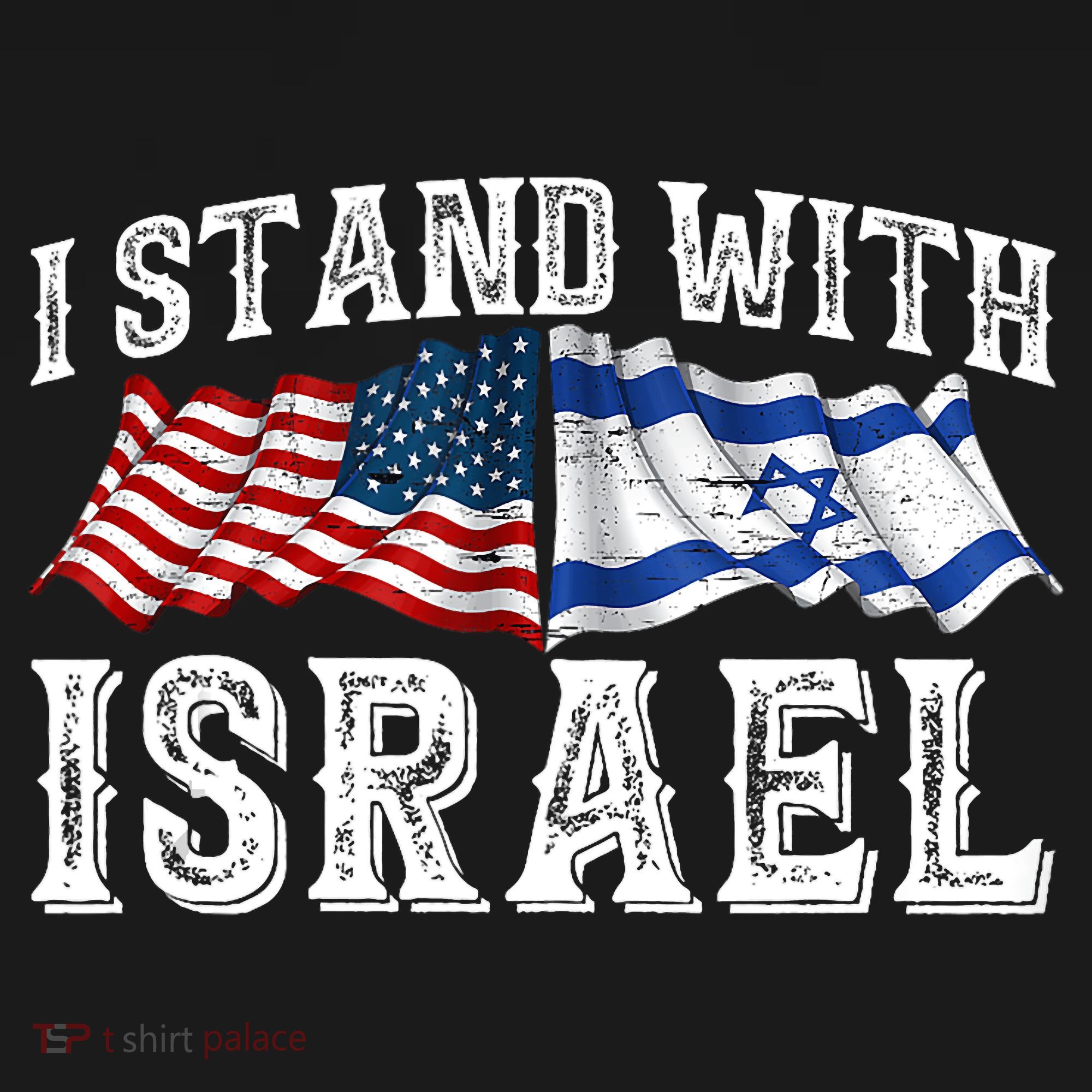 I Stand With Israel American Flag T-Shirt