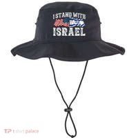 I Stand With Israel American Flag Bucket Hat thumb 0