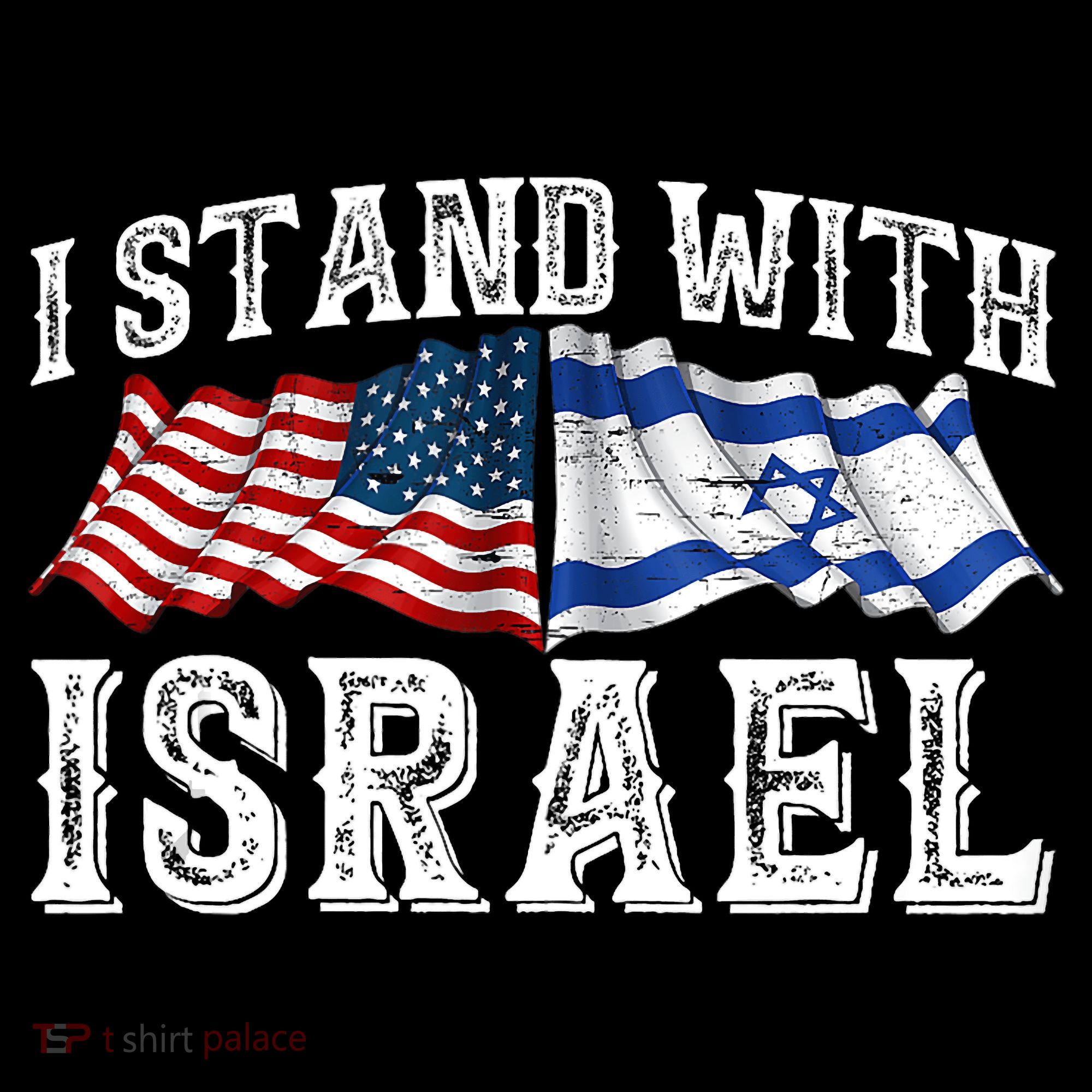 I Stand With Israel American Flag Women's Hoodie