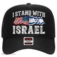 I Stand With Israel American Flag Hat thumb 0