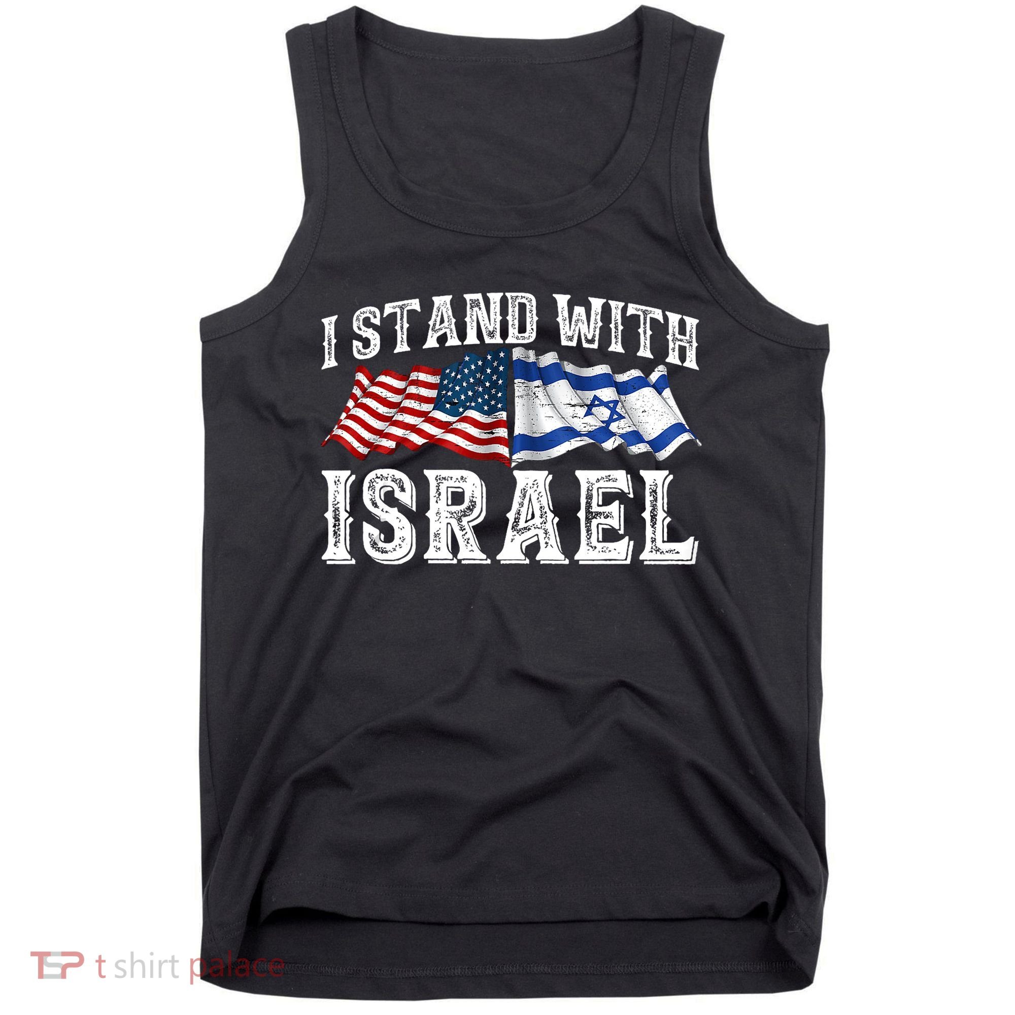 I Stand With Israel American Flag Tank Top