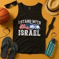 I Stand With Israel American Flag Tank Top thumb 4