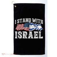 I Stand With Israel American Flag Golf Towel thumb 0