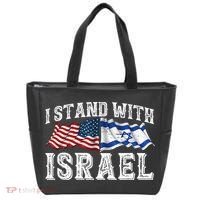 I Stand With Israel American Flag Tote Bag thumb 0