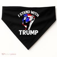 I Stand With Trump American Flag USA-Made Doggie Bandana thumb 0
