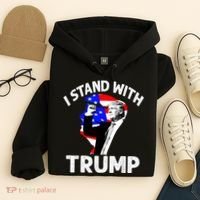 I Stand With Trump American Flag Hoodie thumb 4
