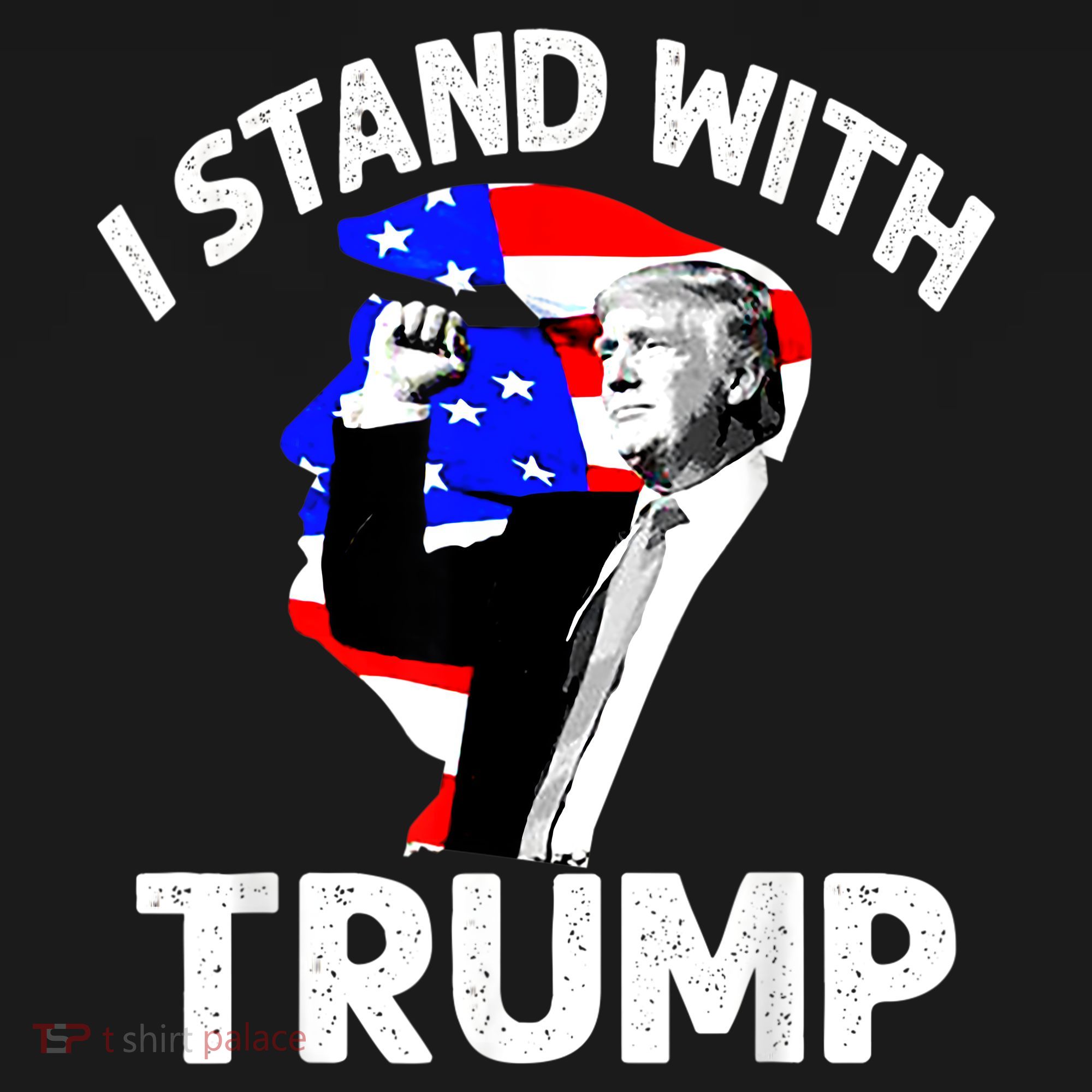 I Stand With Trump American Flag Apron
