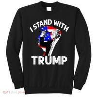 I Stand With Trump American Flag Sweatshirt thumb 0