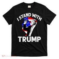 I Stand With Trump American Flag T-Shirt thumb 0