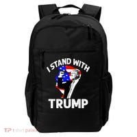 I Stand With Trump American Flag Backpack thumb 0