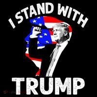 I Stand With Trump American Flag Women's Hoodie thumb 2