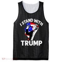 I Stand With Trump American Flag Mesh Reversible Basketball Jersey Tank thumb 0