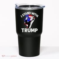I Stand With Trump American Flag Tumbler thumb 0