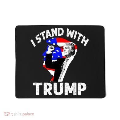 I Stand With Trump American Flag Mousepad