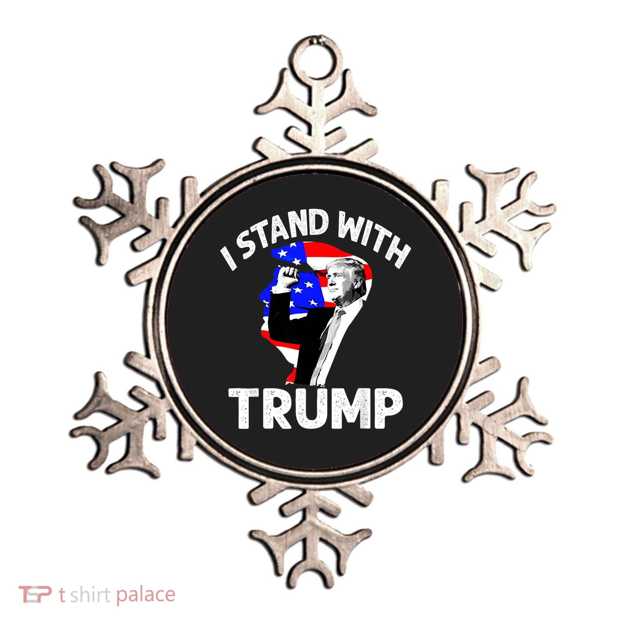 I Stand With Trump American Flag Ornament
