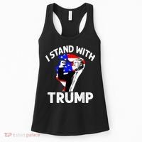 I Stand With Trump American Flag Women's Tank Top thumb 0